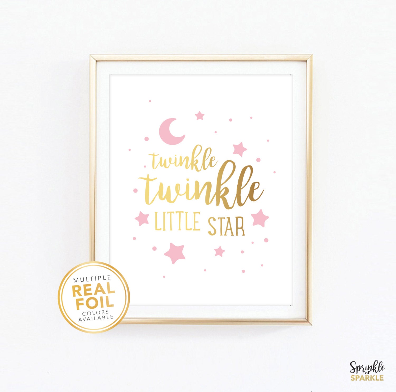 Twinkle twinkle little star Gold Foil Wall Art Nursery Etsy