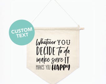 Custom Canvas Banner, Name Banner, Canvas Banner, Personalized Wall Art, Canvas Flag, Personalized Decor, Nursery Banner, Office Decor