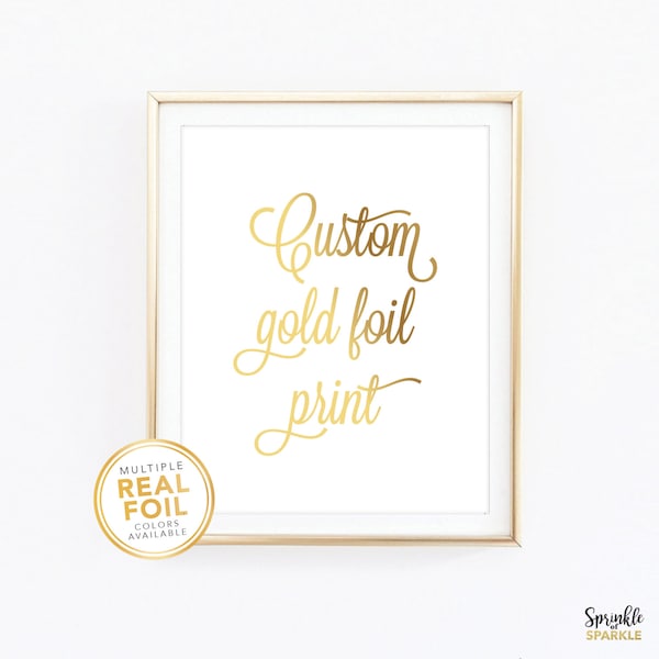 Gold Foil Quote Etsy