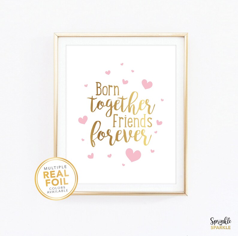 Born Together Friends Forever Identical Fraternal Twins Room - Etsy
