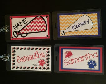 Cheerleading Tags - Sports Bag Tag - Buy 4, Get 1 FREE!