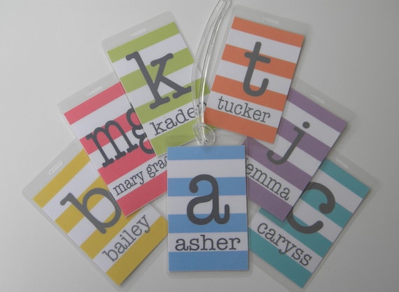 Personalized Bag Tag - Monogrammed Luggage Tag - Backpack Tag - Buy 4, Get 1 Free!
