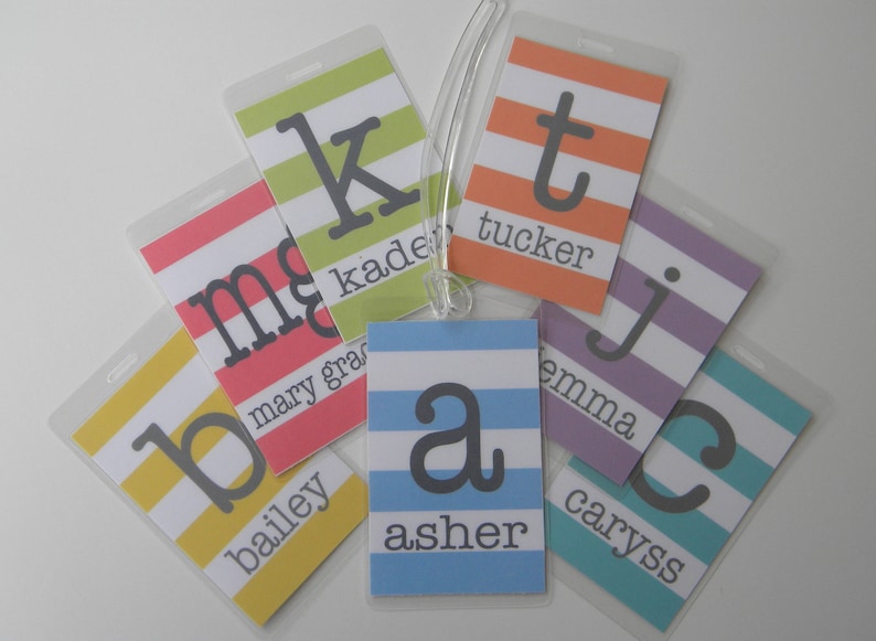 Personalized Bag Tag - Monogrammed Luggage Tag - Backpack Tag - Buy 4, Get 1 Free!