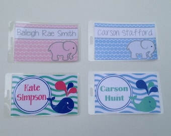 Diaper Bag Tag - Personalized Bag Tag - Custom Luggage Tag - Kids Bag Tag  - Buy 4, Get 1 Free!