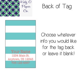 Bright Stripes Bag Tag Custom Luggage Tag Monogram Bag Tag Buy 4, Get 1 Free image 4