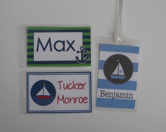 Nautical Bag Tag - Custom Bag Tag - Sailing Tags - Buy 4, Get 1 Free!