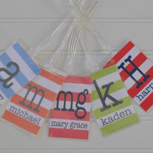Striped Luggage Tag - Personalized Bag Tag - Buy 4, Get 1 Free