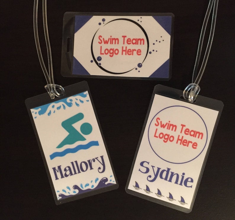 Swim Tags Kids Custom Tag Sports Luggage Tag Buy 4 Get 1 Etsy