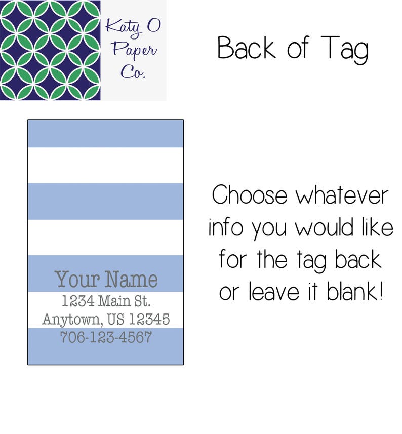 Personalized Bag Tag Monogrammed Luggage Tag Backpack Tag Buy 4, Get 1 Free image 4