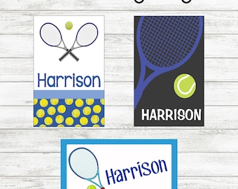 Tennis Bag Tags - Personalized Backpack Tag -  Buy 4, Get 1 Free