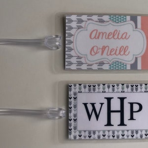 Arrow Themed Bag Tags - Diaper Bag Tag - Personalized Backpack Tag -  Buy 4, Get 1 Free