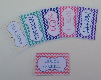 Chevron Luggage Tag - Personalized Bag Tag - Monogrammed Luggage Tag - Backpack Tag - Buy 4, Get 1 Free!