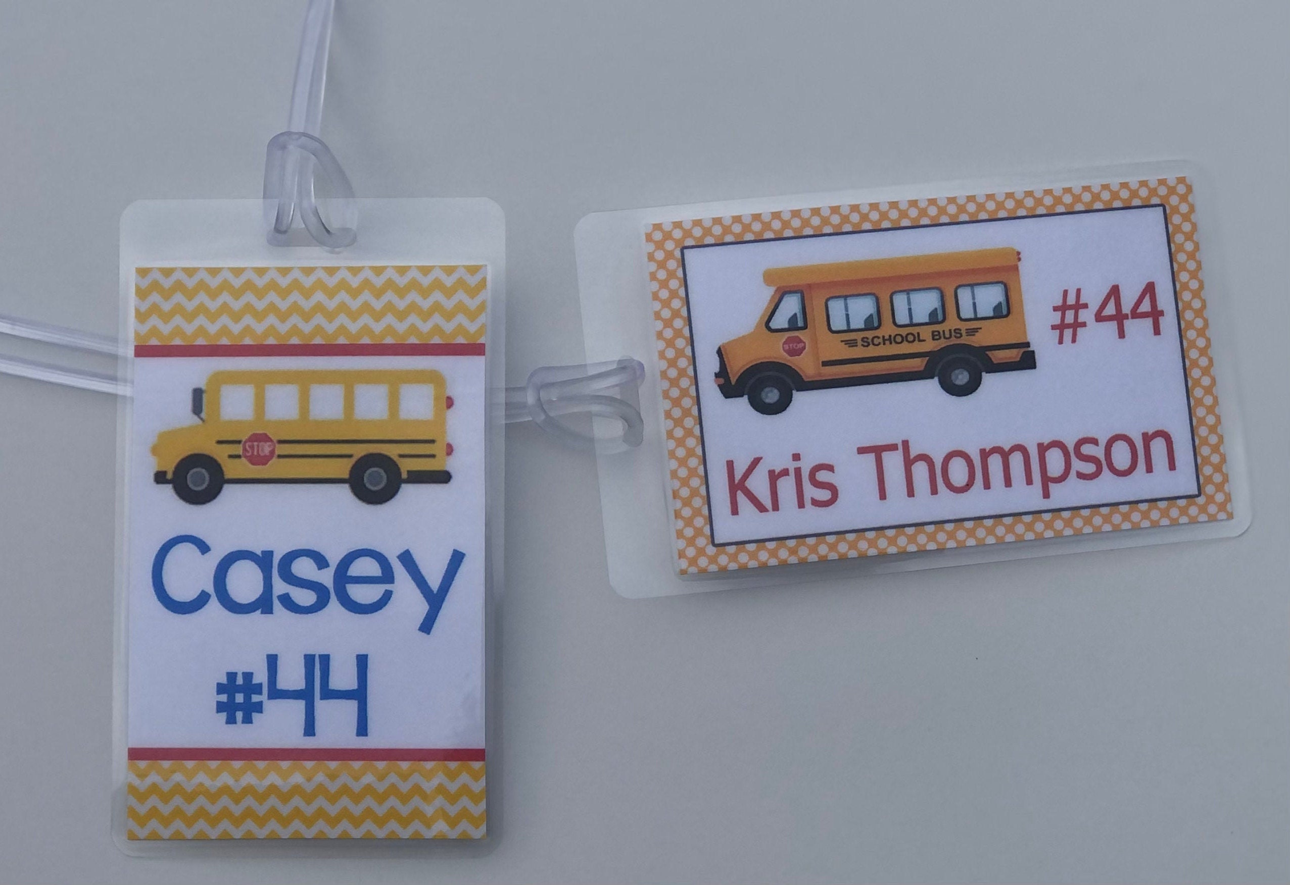 Bus Backpack Tag Bus Tag Personalized School Bag Tag Etsy