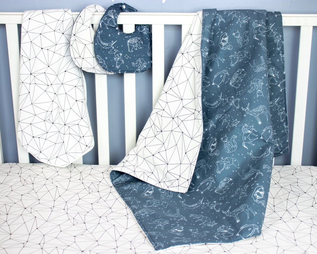 A Starry Sky Baby Blanket A Constellation Cot Quilt / Crib Etsy