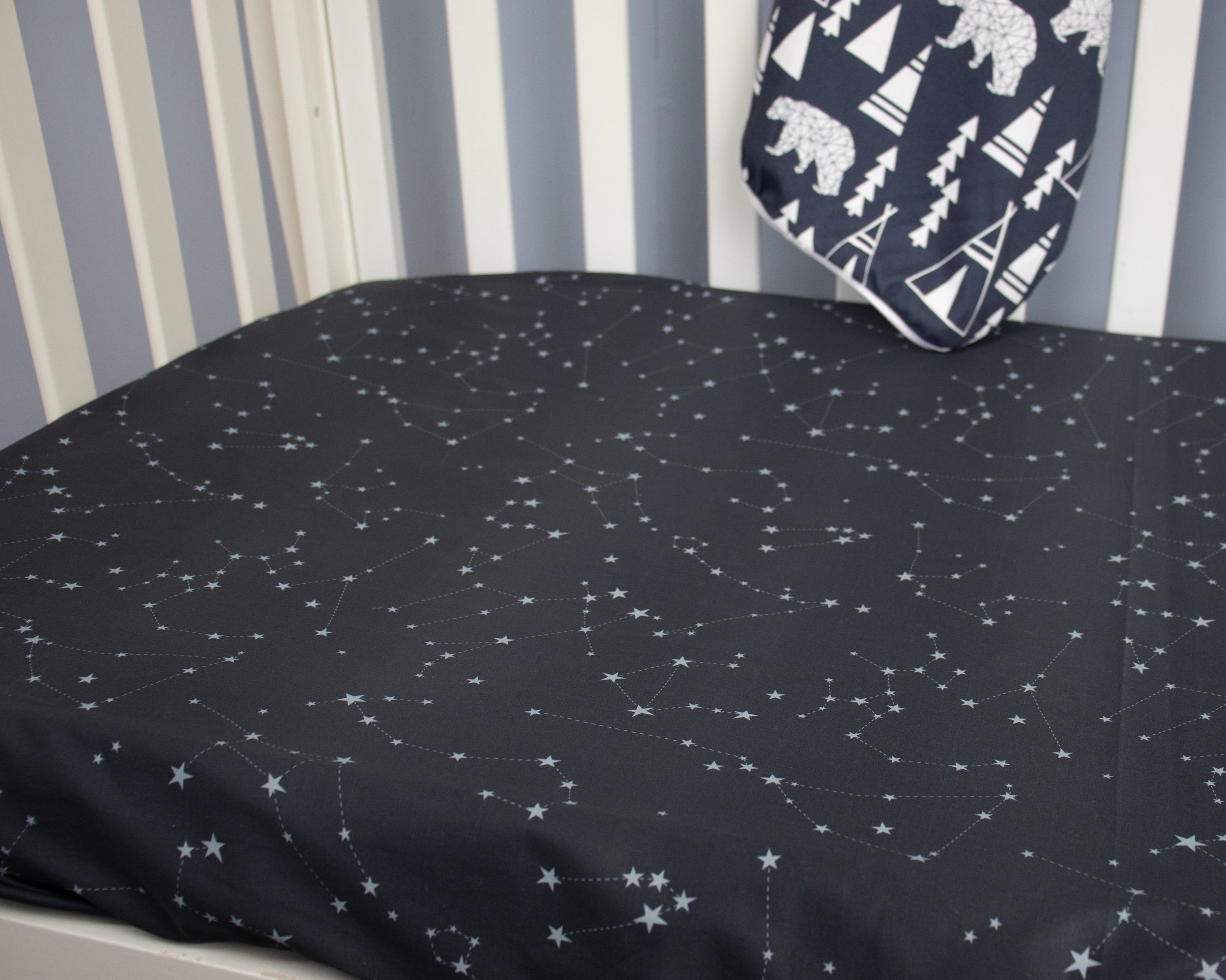 constellation crib bedding