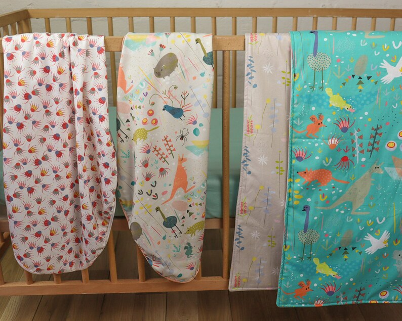 Australian animal organic baby blanket A swaddle wrap for Etsy