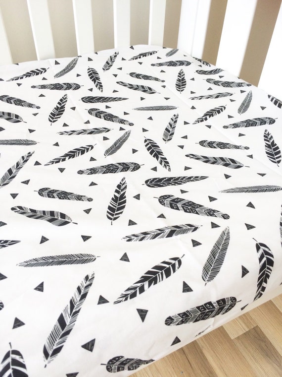 monochrome cot sheets