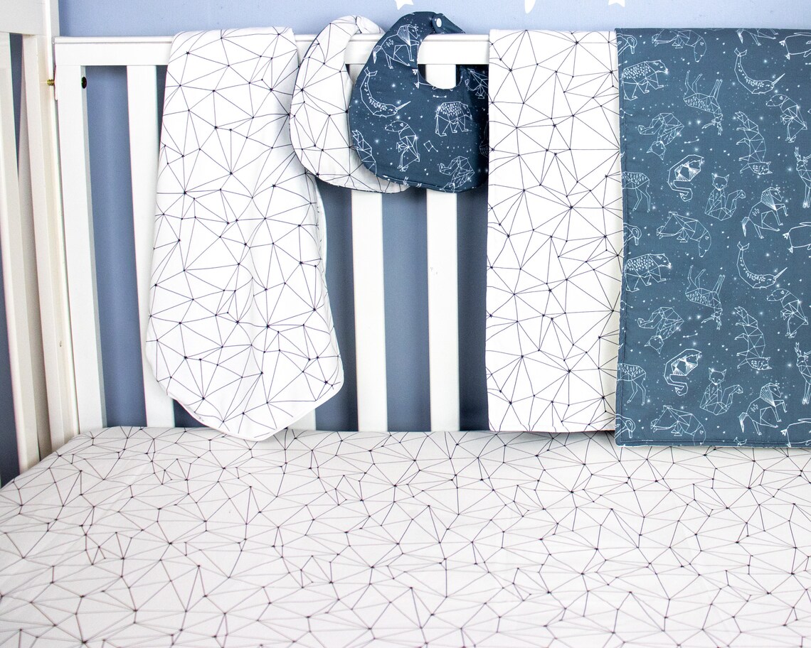 A Starry Sky Baby Blanket A Constellation Cot Quilt / Crib Etsy