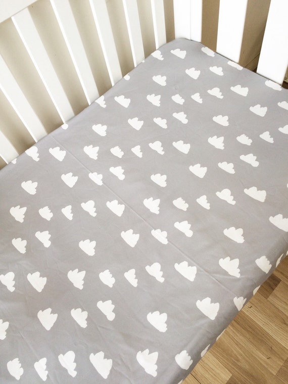 grey cloud cot bedding