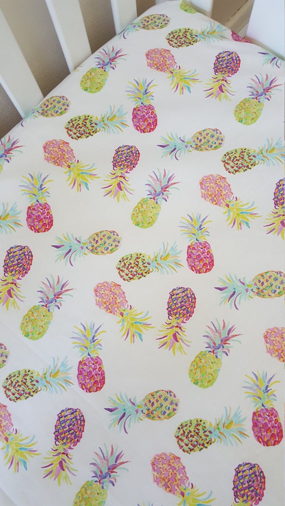 pineapple crib sheet