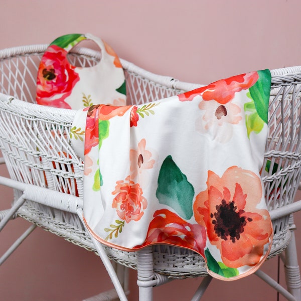 Floral dreams organic baby blanket!