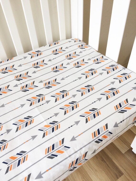 orange cot bedding
