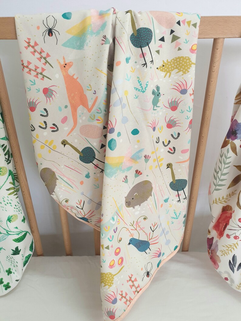 Australian animal organic baby blanket A swaddle wrap for Etsy