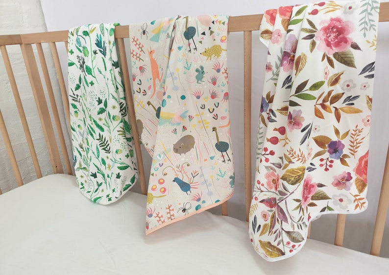 Australian animal organic baby blanket A swaddle wrap for Etsy
