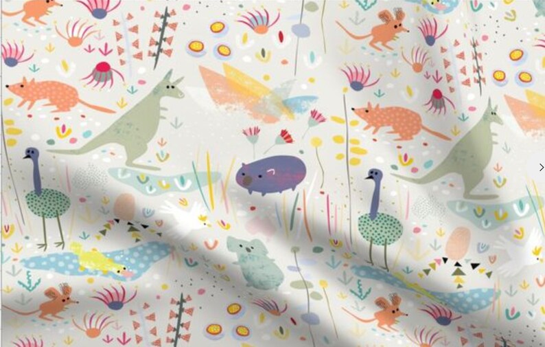 Australian animal organic baby blanket A swaddle wrap for Etsy