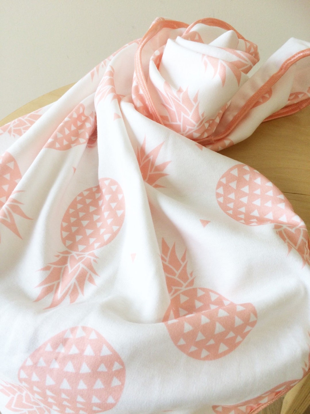 Pink Pineapples Organic Baby Blanket. Etsy