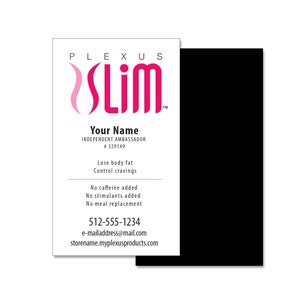 Simple Clean Plexus Slim Business Card and Advertising | Compliance Approved | Black Back Version
