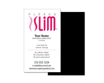 Plexo limpio simple Slim tarjetas y publicidad | Cumplimiento aprobado | Versión posterior negra
