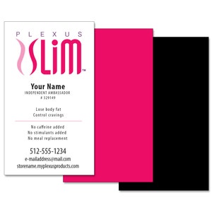 Simple Clean Plexus Slim Business Card and Advertising | Compliance Approved | Pink Back Version