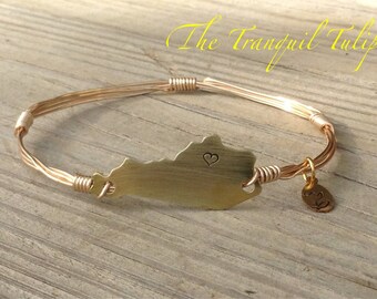 Kentucky Pride Wire Wrapped Bangle Bracelet