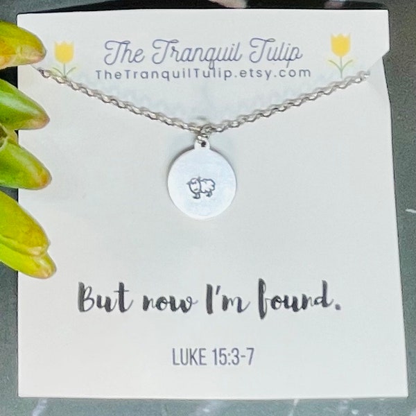 But Now I'm Found Necklace- Sheep- Leave the 99 for 1- The Good Shepherd- Luke 15 - Parable of the Lost Sheep - Gold-Silver-Rose Gold Charms