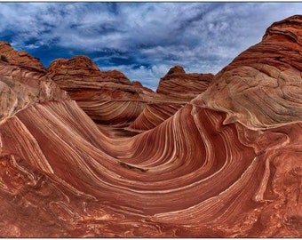 The Wave, Red Rock Formations, Arizona Landscape Photography Print, Southwestern Art, Red Rock Wall Art, Southern Utah, Northern Arizona