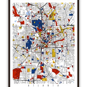 Atlanta Map Art / Atlanta, Georgia Wall Art / Print / Poster / Modern Home Decor