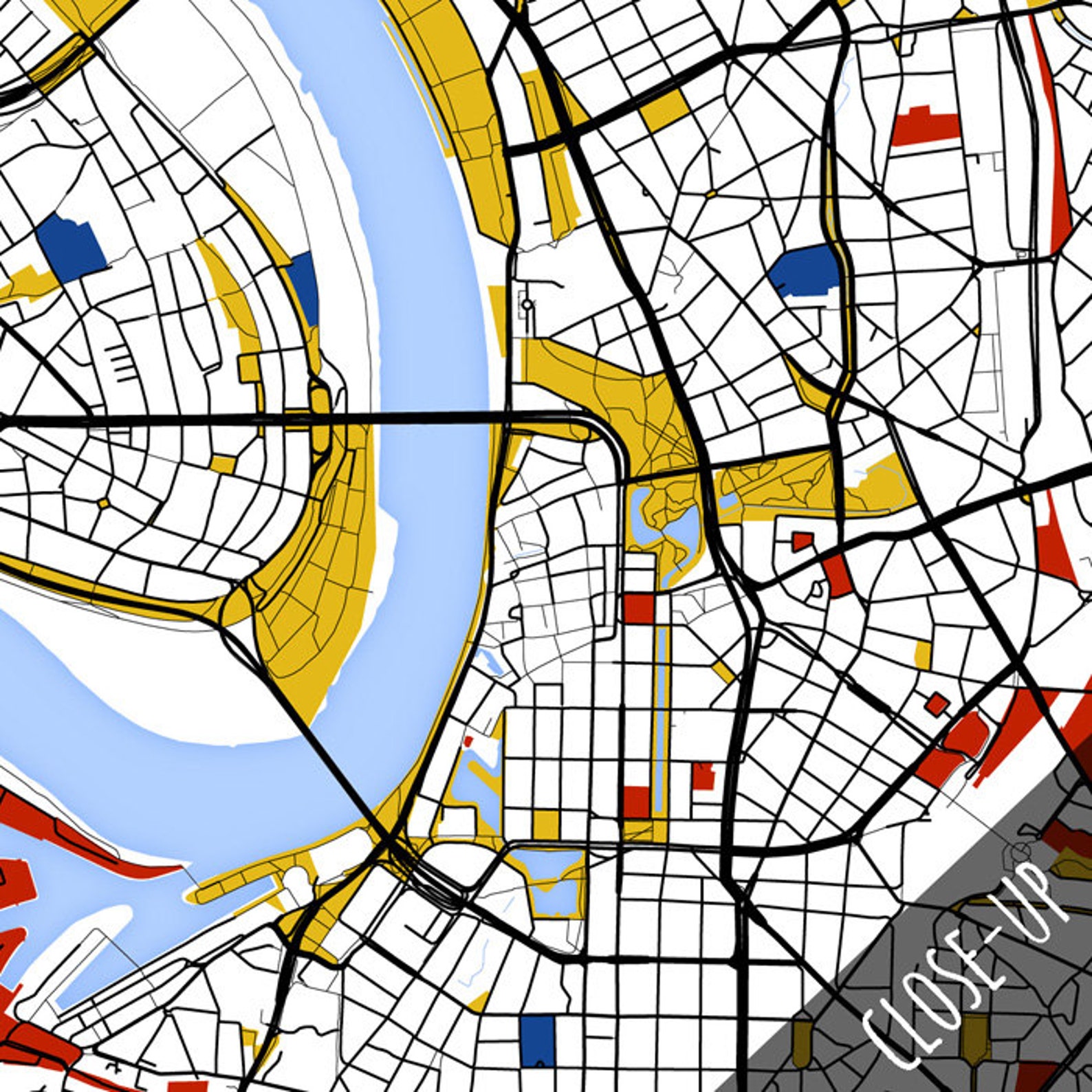 Dusseldorf Map Art / Dusseldorf, Germany Wall Art / Print / Poster ...