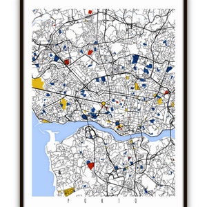 Porto Map Art / Portugal, Wall Art / Print / Poster / Modern Home and Office Decor