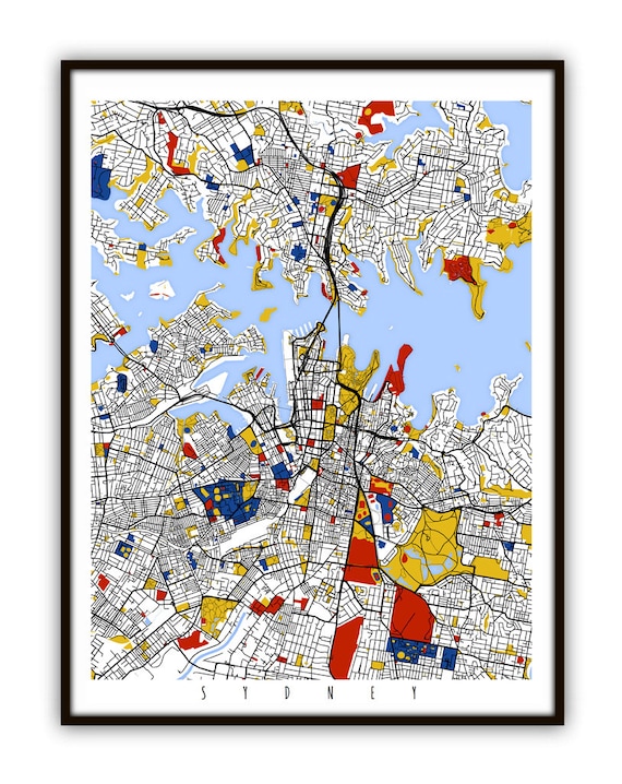Sydney Carte Art Sydney Australie Wall Art Print Poster Etsy Sydney Carte Art Sydney Australie Wall Art Print Poster Etsy