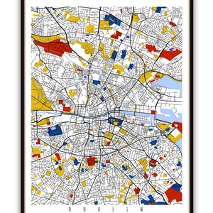 Dublin Map Art / Dublin, Ireland Wall Art / Print / Poster / Modern Home and Office Decor