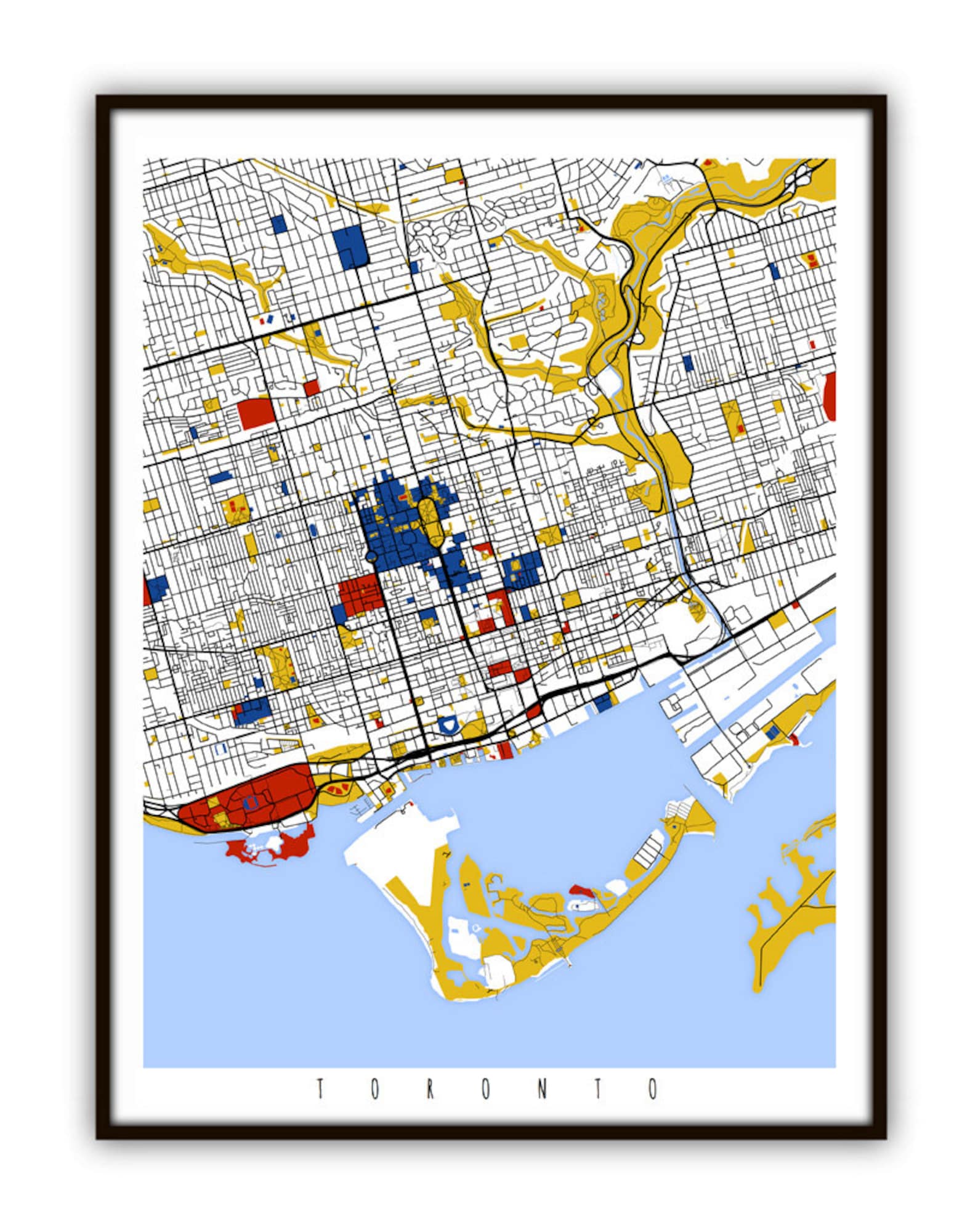 Toronto Map Art / Toronto Canada Wall Art / Print / Poster / | Etsy
