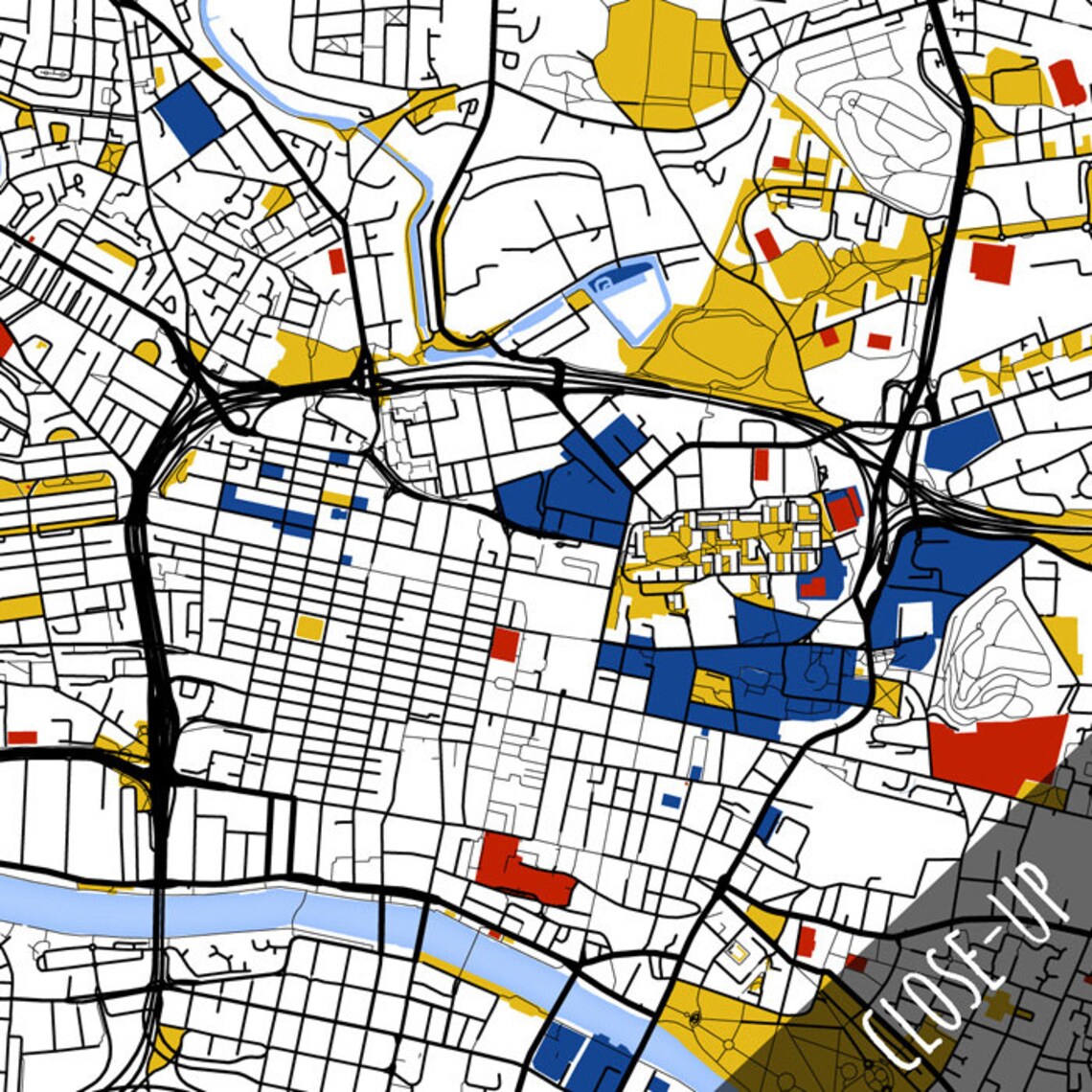 Glasgow Map Art / Glasgow, UK Wall Art / Print / Poster / Modern Home