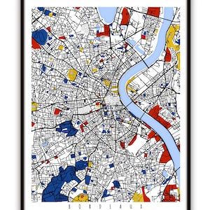 Bordeaux Map Art / Bordeaux, France Wall Art / Print / Poster / Modern Home and Office Decor