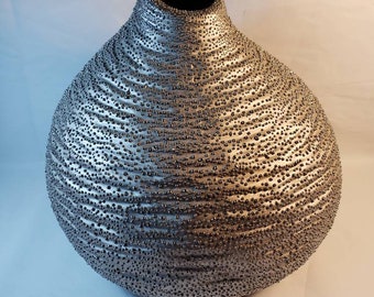 Silver Clay Vase Etsy
