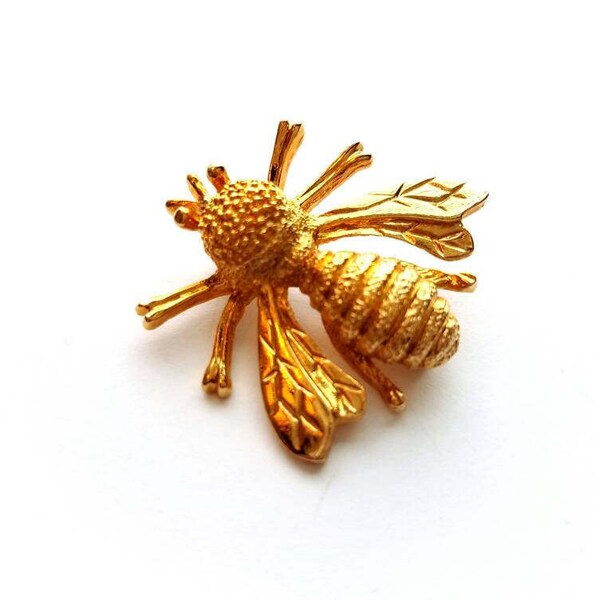 Vintage Sarah Coventry 1975  "The Sting" Gold Bee/Wasp Pin Brooch