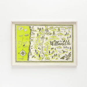 Willamette Valley Risograph Print // State of Oregon Print image 1