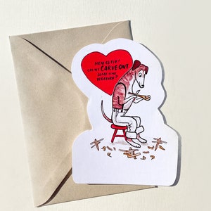 Shop Dog Valentines Cards Set of 4 // Woodworker Welsh Corgi Card // Pug Card // German Shepherd Card // Greyhound Card // Size A6 image 4