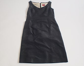 90s silk little black dress | minimal black dress, small