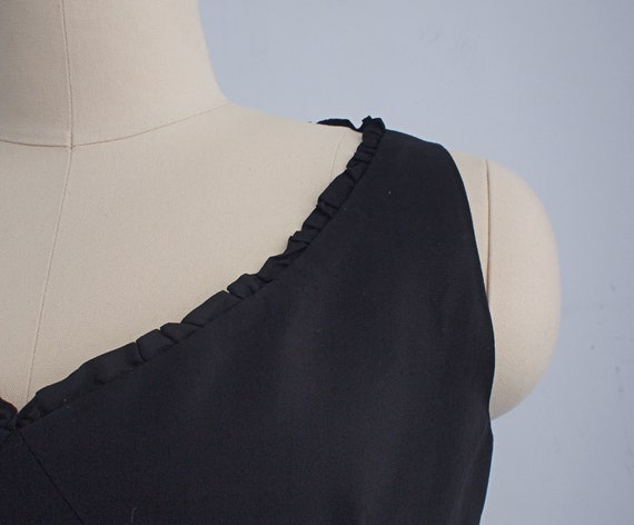 90s silk little black dress | minimal black dress… - image 6